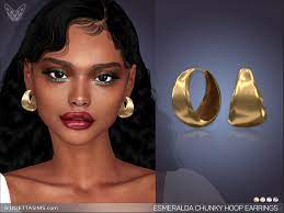 esmeralda chunky hoop earrings