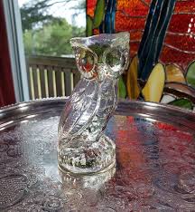 Clear Glass Owl Paper Weight Lots Of