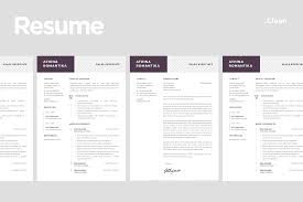 Clean Resume Templates With Match Cover Letter Template 07