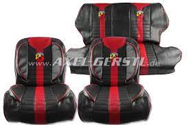 Seat Covers Red Black Abarth