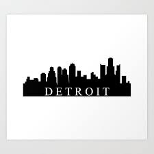 Detroit Skyline Art Print By Mark1987