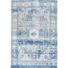 Nuloom Verona Vintage Persian Light Blue 8 Ft Square Rug Rzbd35a S808 The Home Depot