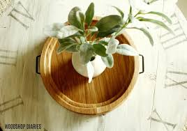 Diy Round Wood Serving Tray With One