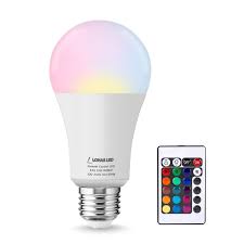 China A19 E27 B22 Led Color Changing Light Bulb With Remote Control Rgbw 10w Dimmable Led Bulbs For Home Decoration Party China Remote Control Led Bulb Remote Control Led Light