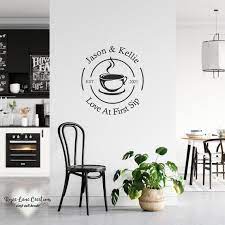 Personalized Coffee Bar Sign Wall Decal