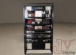 black makeup shelf wall display ideas