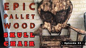 diy pallet wood skull chair around