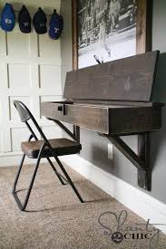 Declutter, trendy, crafts, diy, aesthetic. Diy Floating Desk With Storage Shanty 2 Chic