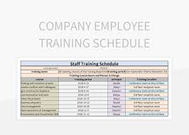 company employee training schedule