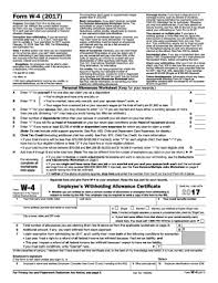 form irs w 4 fill printable