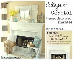 coastal themed decorated mantel