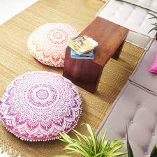 large round floor cushion cover cotton