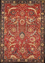 vine scroll and palmette safavid carpet