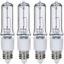 Check spelling or type a new query. Gmy Jde11 120v 100w T4 Mini Candelabra Base 1600lm 2800k Clear Dimmable Jd E11 Halogen Light Bulbs 4pack Amazon Com