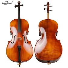 Full Sevenangel Full Size Matt Cello 4 4 3 4 1 2 1 4 Antique Natural Flamed Violoncello Professional Acoustic Musical Instrument
