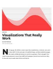 Visualizations That Really Work Pdf Analytics