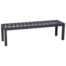 Charcoal Kos Aluminium Outdoor Bench