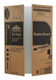 Elmers Tri Fold Display Board White 28x40 Inch Pack Of 12