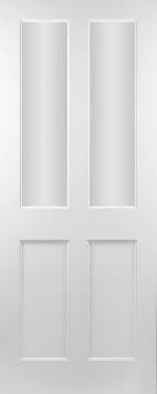 White Primed Glass Panel Door