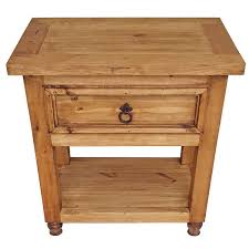 Rustic Pine End Table Solid Wood End