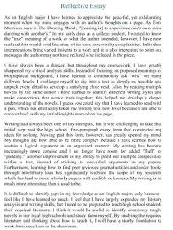 Example Of A Reflective Essay Reflective Writing Reflective Essay