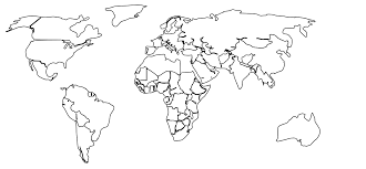 Simple World Map Outline Black And White Magdalene Project Org