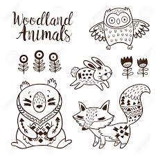 Sep 21, 2015 version 1.0 this app has been updated by. Woodland Animal Coloring Pages For Kids Hand Drawn On A White Royalty Free Cliparts Vectors And Stock Illustration Image 57889517