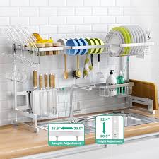 over the sink dish drying rack kalrin