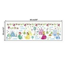 Disney Princess Growth Height Chart Measure Wall Sticker