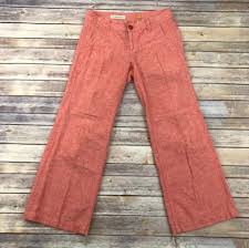 Coral Pilcro Linen Pants