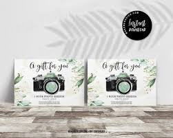 greenery gift certificate photography