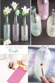 Wine Bottle Crafts Make Spring Vases
