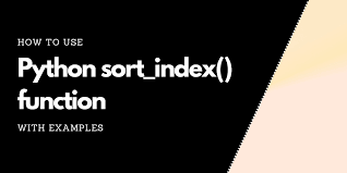 pandas sort index function askpython