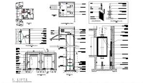 Lift Plan Elevation And Section Dwg