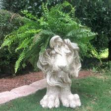 homestyles 18 in antique white lion