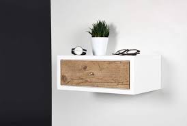 White Floating Nightstand Bedside Table