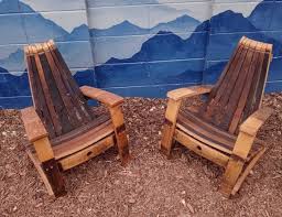 Wine Barrel Adirondack Rocking Chairs
