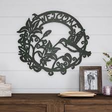 Welcome Decorative Wall Sign Wreath