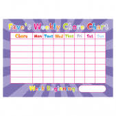 Personalized Weekly Chore Charts School Stickers