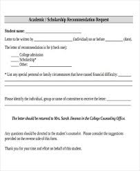 scholarship reference letter templates