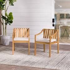 Antilles Acacia Patio Dining Armchair