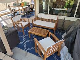 4pc Teak Patio Furniture For In