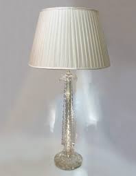 A Tall English Cut Glass Table Lamp
