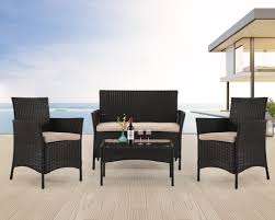 hgs outdoor rattan chair 4 pieces