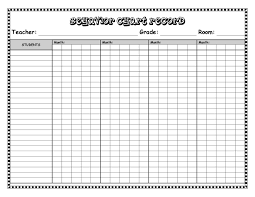 Clean Monthly Behavior Chart For Elementary Students