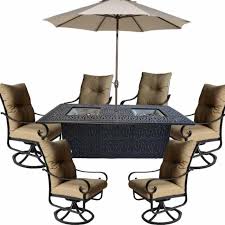 Gas Fire Pit Table Set Propane Wood 7
