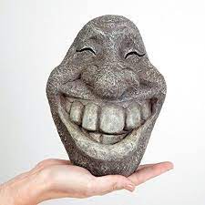 Smiley Face Polyresin Garden Statue