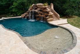 Swimming Pools With Slides And Waterfalls Houston Pool