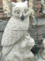 Marble Carvings Stone Owl Statue