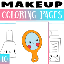 makeup coloring worksheet activity